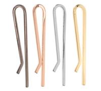 Beaupretty 4pcs Minimalist Copper Tie Clip for Men, Thin Necktie Clip 5.20x0.90x0.30cm, Sl esign Holds Narrow Ties in Place, for Office Attire and Corporate Wear