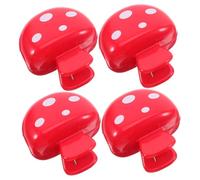Beaupretty 4pcs Mushroom Shaped Toothbrush Cover Dustproof Portable Travel Holder for Camping Use Fun Red Design for Easy Storage and
