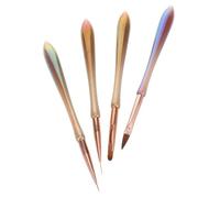 Beaupretty 4pcs Nail Art Design Pens Set Multi-color Gel Nail Pens for Doodling Dotting and Detailing Includes Liner for Intricate Portable and Versatile