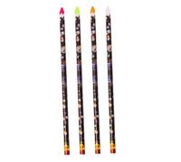 Beaupretty 4pcs Nail Art Gem Pens with Self Adhesive Wax Tips Rhinestone Picker Tools for DIY Manicure Pedicure Salon Use in Yellow White Rose Red Fluorescent Green