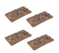 Beaupretty 4pcs Natural Birch Bark Decoration Wood Tree Bark for Terrarium Reptile Tank Habitat Craft Decorative Logs