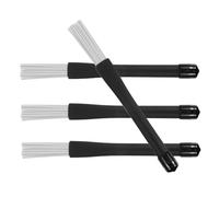Beaupretty 4pcs Nylon Jazz Drum Brushes Set Portable Lightweight Practice Brush Sticks for Musicians Gentle Drumheads Compatibility for Various Jazz Drums