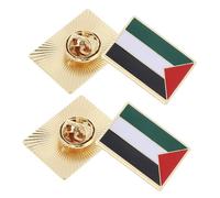 Beaupretty 4Pcs Palestine Flag Brooch Pins Metal Lapel Pins for Backpack Modern Design National Flag Badges Versatile Accessory for Events and Gifting