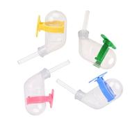 Beaupretty 4pcs Pet Water Bowls Plastic Easy to Install 60ml Anti-leakage Water Feeding Bowls for Hamster Travel and Pet Cages Random Color Random Style