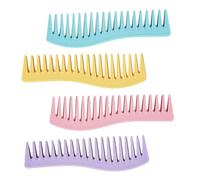 Beaupretty 4Pcs Plastic Hair Styling Combs Mixed Colors Ergonomic Design Smooth Teeth for Comfortable Hairdressing Salon and Personal Use