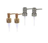 Beaupretty 4pcs Plastic Pump Heads Replacement Press Pump for Liquid Soap and Lotion and Easy-control Nozzle Suitable for Hand Soap Detergents Kitchen and Bathroom Use Includes Gold and