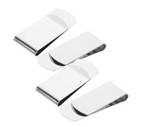 Beaupretty 4pcs Portable Money Clip Compact Metal Check Clip Practical Wallet Organizer for Office Travel Durable Stainless Steel Design Easy to Use and Store