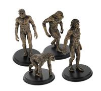 Beaupretty 4pcs Primitive Teaching Aids Human Figurines Gorilla Figure Realistic Simulation Model Caveman Figures Simulation Wild Animal Dark Brown Plastic