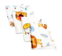 Beaupretty 4pcs Pure Cotton Washcloths Face Towel Reusable Towels for Washing Face and Hand Wiping