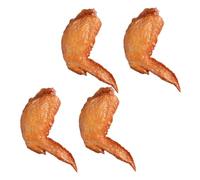 Beaupretty 4pcs Realistic Simulation Roasted Chicken Wings PVC Fake Food Model for Boys and Girls Kitchen Decor and Photography Props