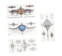 Beaupretty 4Pcs Realistic Temporary Tattoo Stickers for Body Decoration Durable and Fake Tattoo Decals for Photos and Social Media Sharing