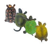 Beaupretty 4PCS Realistic Turtle Figurines Plastic Tortoise Figures for Educational Play Birthday Party Decoration and Holiday Favors Safe and Smooth Finish
