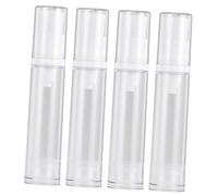 Beaupretty 4Pcs Refillable Press Pump Bottles Portable Transparent Spray Dispenser for Travel Cosmetics Toiletries Storage Holder Lightweight Durable