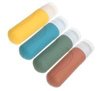 Beaupretty 4pcs Refillable Travel Toiletry Bottles Set Soft Silicone Shampoo and Conditioner Dispenser for Easy Packing and Carrying Each for All Your Travel Needs