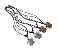 Beaupretty 4pcs Resin Turtle Pendant Necklaces Chic European American Style Turtle Neckpiece Unique Fashionable Gift for Friends and Family