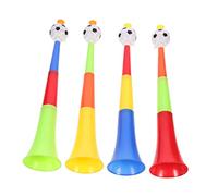 Beaupretty 4pcs Retractable Plastic Soccer Trumpet Loud Stadium Horns for Football Events Party Favors Bright Colors Football Game Cheer Accessories Random Color