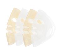 Beaupretty 4pcs Reusable Soft Silicone Facial Mask Covers Sheet Mask Enhancer for Enhanced Nutrient Absorption and Comfortable Skincare Includes White and Gold