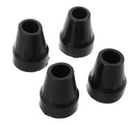 Beaupretty 4pcs Rubber Crutch Tips Replacement 19mm Heightened Design with Noise Reduction and Improved Balance for Walking Sticks and Canes, Non-slip Black Rubber Quad Base, for Household
