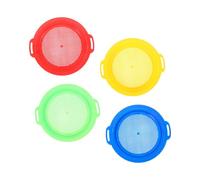 Beaupretty 4pcs Sand Sifter Plastic Sand Strainer and Sifting Pan for Beach Play Gardening Digging Treasure Hunting Shells Rocks with PP Material