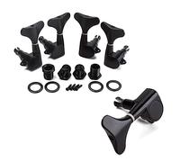 Beaupretty 4pcs Sealed Bass Guitar Tuning Pegs Lr Machine Heads Guitar Tuner Knobs Replacement for Acoustic Electric Bass Black Lr Mounting Screws Ferrules Bushings