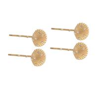 Beaupretty 4pcs Seashell Shaped Rhinestone Hair Clips Elegant Alloy Hair Barrettes for Women for Parties and Daily Wear Beautiful Appearance