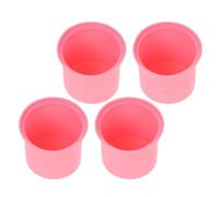 Beaupretty 4pcs Silicone Wax Pot Liner Replacement Bowls for Hair Removal Waxing Supplies, Flat Bottom Design with Even Heating Performance and Mess-free Wax Removal, Pink Silicone Melt