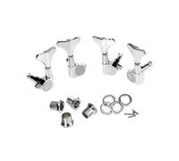 Beaupretty 4pcs Silver Lr Bass Tuning Pegs Zinc Alloy Bass Machine Head Tuners Replacement Accessories