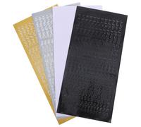 Beaupretty 4pcs Small Lowercase Alphabet Stickers Gold and Silver Foil PVC Waterproof Letter Decals for Scrapbooking, Resin Crafts, Planner and Handbook Decoration