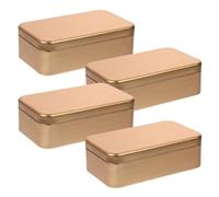 Beaupretty 4pcs Small Metal Box Tinplate Box with Tight Lid for Chewing Gum