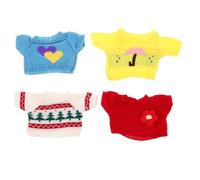 Beaupretty 4pcs Soft Skin Friendly Clothes for Plush Includes Christmas Floral Styles for Birthday DIY Crafting Creative Play