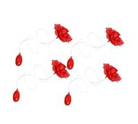 Beaupretty 4pcs Squirting Water Red Rose Prank Portable Lightweight Plastic Spray Flower for April Fools Day Halloween Birthday Parties Realistic Trick Adults