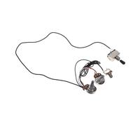 Beaupretty 4pcs St Style Electric Guitar Wiring Harness Kit Large Electronics Toggle Switch Chrome Volume Controller Knob for Guitar Replacement Part