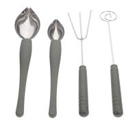 Beaupretty 4pcs Stainless Steel Sauce Spoons for Kitchen Saucier Painting and Chocolate Tools Creative Design and Fine Craftsmanship, for Cake Baking Decoration and Cheese Hot Pot