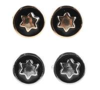 Beaupretty 4pcs Star-shaped Cufflinks for Men Shirt Studs for Wedding Groom Business Cuff Links for Suit Tuxedo Party