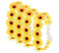 Beaupretty 4pcs Sunflower Headbands for Women Soft Flower Hair Bands for Parties Festivals Hippie Headdress Accessories Elegant Floral Hair Decorations