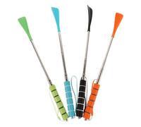 Beaupretty 4Pcs Telescoping Stainless Steel Shoe Horn Set with Extra Long Handle, Smooth Metal Boot Helper Tool for Seniors, Men Women Travel Shoe Wearing Aid