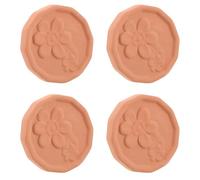 Beaupretty 4pcs Terracotta Bread Warmer Set with Natural Breathability round Stoneware Design Prevents Bread from Drying for Party Table Warmer and Food Trays