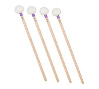 Beaupretty 4pcs Timpani Mallets Wood Handle Felt Head Soft Drum Mallets for Musicians Performance Practice Percussion Accessories