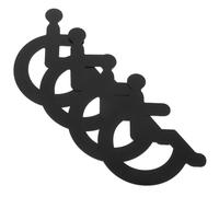 Beaupretty 4pcs Toilet Sign Restroom Guiding Sign Assorted Color Acrylic Easy to Install Guiding Direction Disabled Wheelchair for Guests to Get to The Toilet