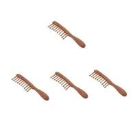 Beaupretty 4pcs Tooth Comb Scalp Massage Brush Wooden Comb for Women Wide Tooth Detangler for Hair Styling Tool