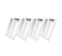 Beaupretty 4pcs Transparent Crack Ruler for Flaw Measurement Multi-functional Plastic Gauge with Thickness and Transparency Scale Portable Inspection Tool for Industrial Quality Control