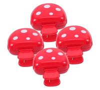Beaupretty 4Pcs Travel Toothbrush Head Cover Durable Plastic Protective Case with Creative Mushroom Design Compact and Portable Toothbrush Travel Holder Bold for Easy Identification