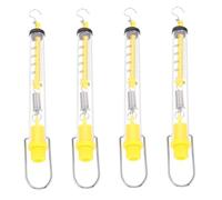 Beaupretty 4Pcs Tubular Spring Scale Newton Force with Hook Plastic Body Dual Scale Grams and for Physics Experiments Teaching Use