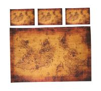 Beaupretty 4pcs Vintage Pirate Treasure Game Maps Lightweight Paper Maps for Interactive Adventure Critical Thinking Teamwork and Festive Party Fun