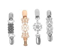 Beaupretty 4pcs Vintage Rhinestone Shawl Clips Elegant European Style Cardigan Collar Cinch Pins for Women S Sweaters Scarves and Dresses Secure Fit Brooches for Casual Formal Wear