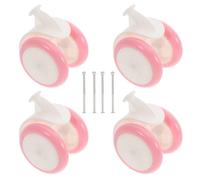 Beaupretty 4pcs Walker Replacement Wheels Pink Screws, Universal Push Wheel Attachment Kit for Walker Repair and Cart Accessories