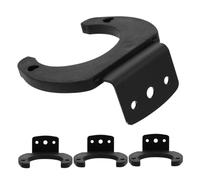 Beaupretty 4pcs Wall Mounted Mic Holder with Rubberized Hooks for Secure Microphone Storage Space-saving and Mic Stand Mount for Home and Studio Organization