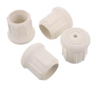 Beaupretty 4pcs White Rubber Caps for Chair Legs 1.65 Inch Straight Leg Design Replacement Feet for Shower Bench and Commode Seat with Reliable Antislip Performance and Stability