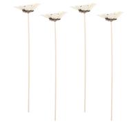 Beaupretty 4pcs White Synthetic Reed Diffuser Sticks for Essential Oil Bottles, Room Aroma Sticks with Artistic Design and Practicality, for Home Decorations and Small Vases