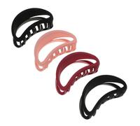Beaupretty 4pcs Women's Tail Hair Clips Moon Shape Frosted Hollow Curved Jaw Clips Hair Claw for Girls Accessories Barrette for Women Random Color